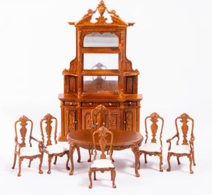 8 pc. Bespaq Dining Room Set in Half Scale or 1:24