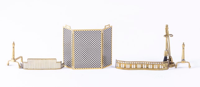 Half Scale or 1:24 Clare Bell Brass Fireplace Accessories
