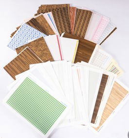 1/4" Scale Assortment of Wallpaper and Paper Flooring