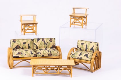 5 Piece Living Room Rattan Collection Furniture by Stephanie Engeseth