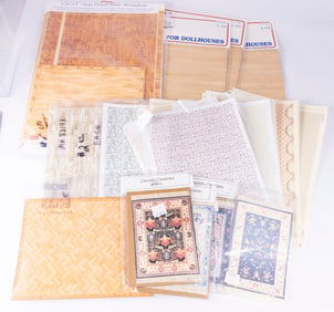 1/2" Half Scale Wallpaper, Flooring & Rugs Lot