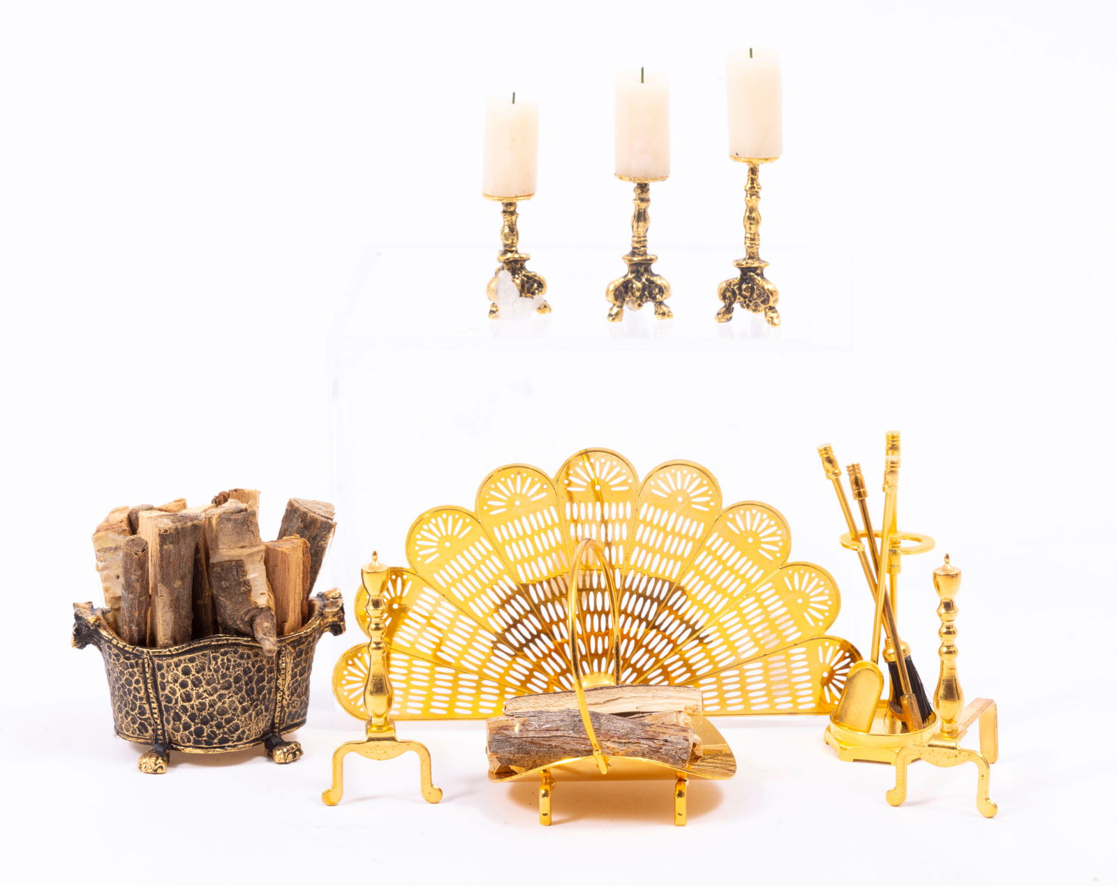 Brooke Tucker & Clare Bell Brass Fireplace Tools & Accessories (1 of 6)