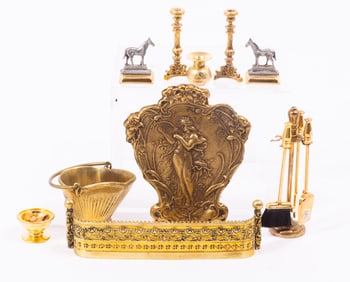Found Object Studios & Brass Fireplace Accessories