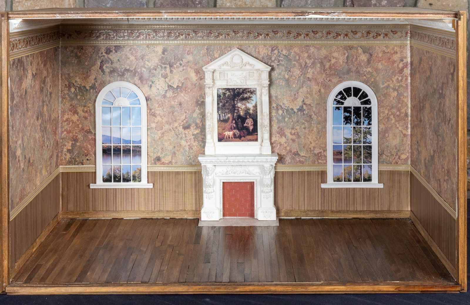 Roombox with Fireplace & Faux Palladian Windows (1 of 8)