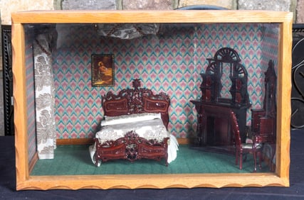 Decorated Roombox with Bedroom Furniture