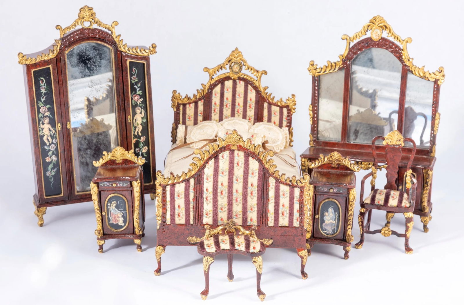 6 Pc Bespaq Bedroom Suite With Hand Painted Angel Motif (1 of 13)