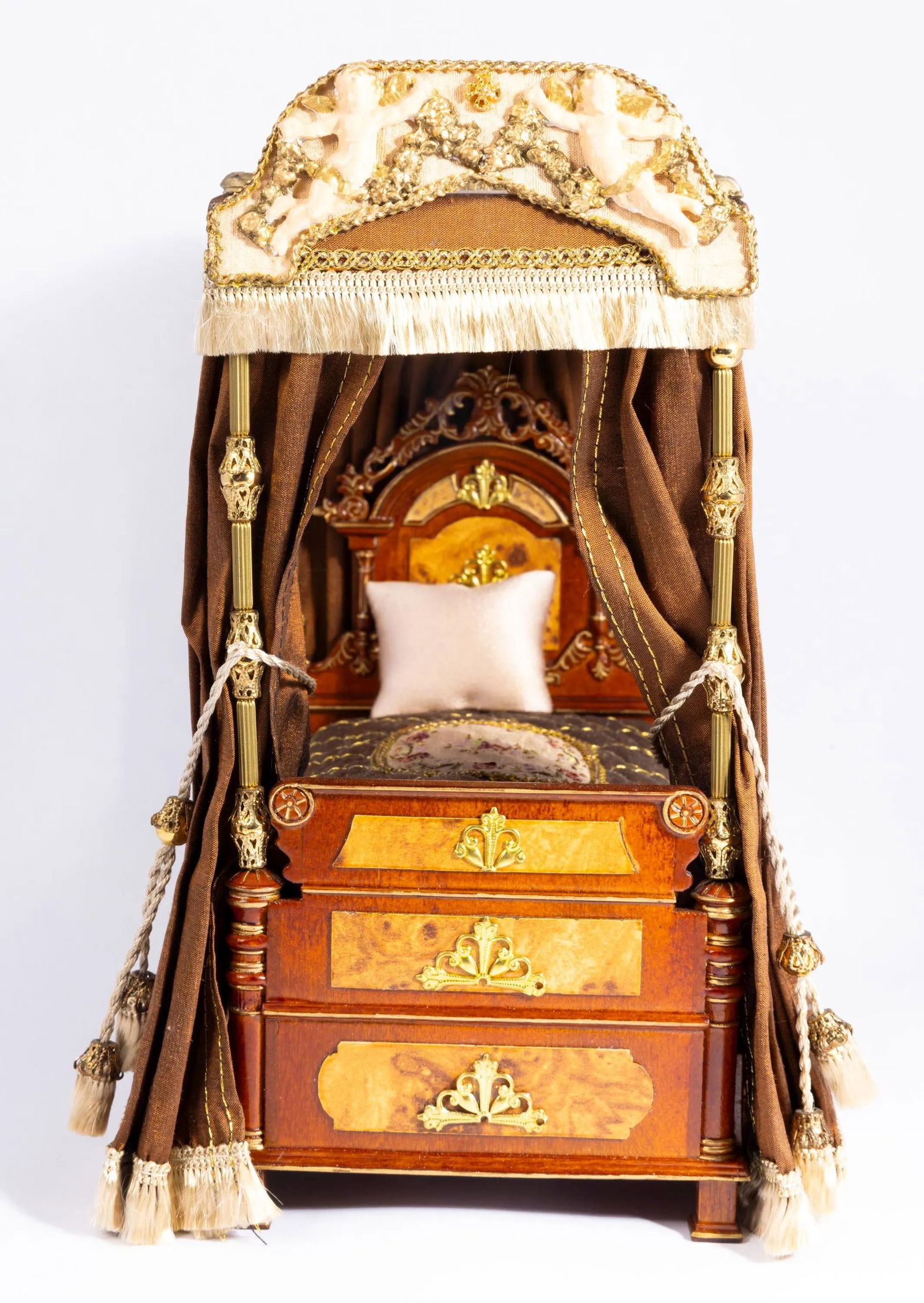 Artisan Decorated Bed with Canopy & Drapes (1 of 6)