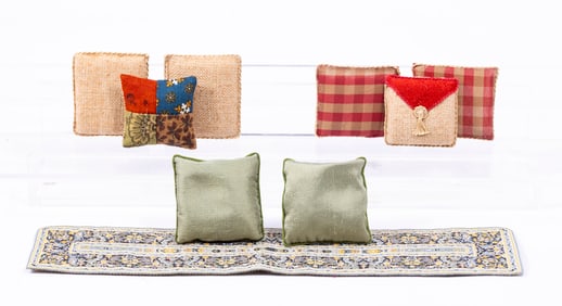 Handmade Assortment of Pillows & Runner