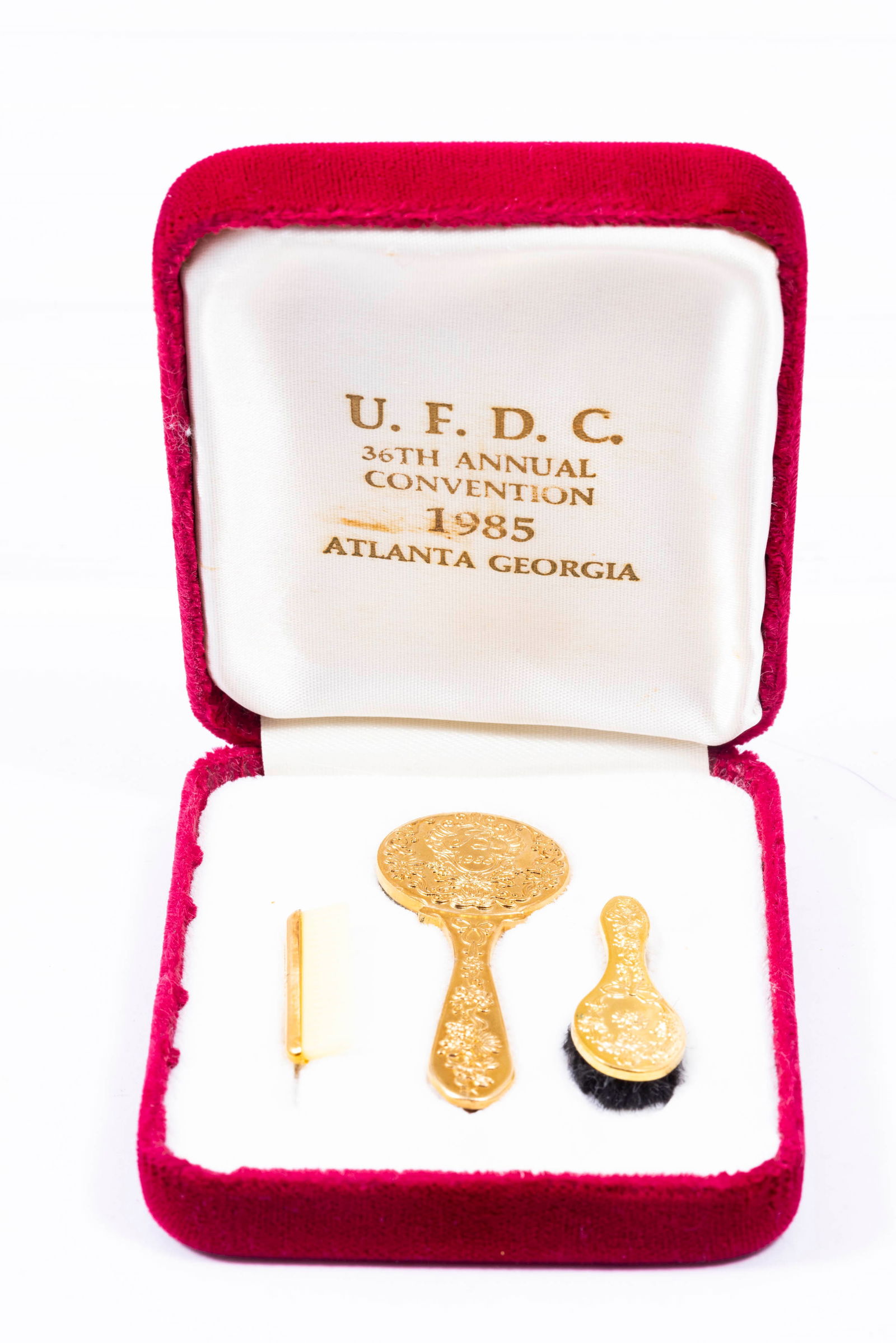 Eugene Kupjack 24 KT Dollhouse Vanity Set 1985 UFDC Convention (1 of 4)