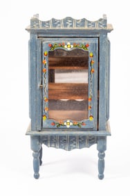 Hand Painted Display Cabinet Signed Bonnie
