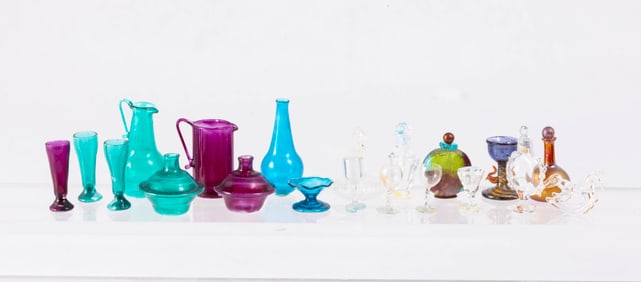 Hand Blown Glass Assortment with Colored & Clear Glass with Francis Whittemore