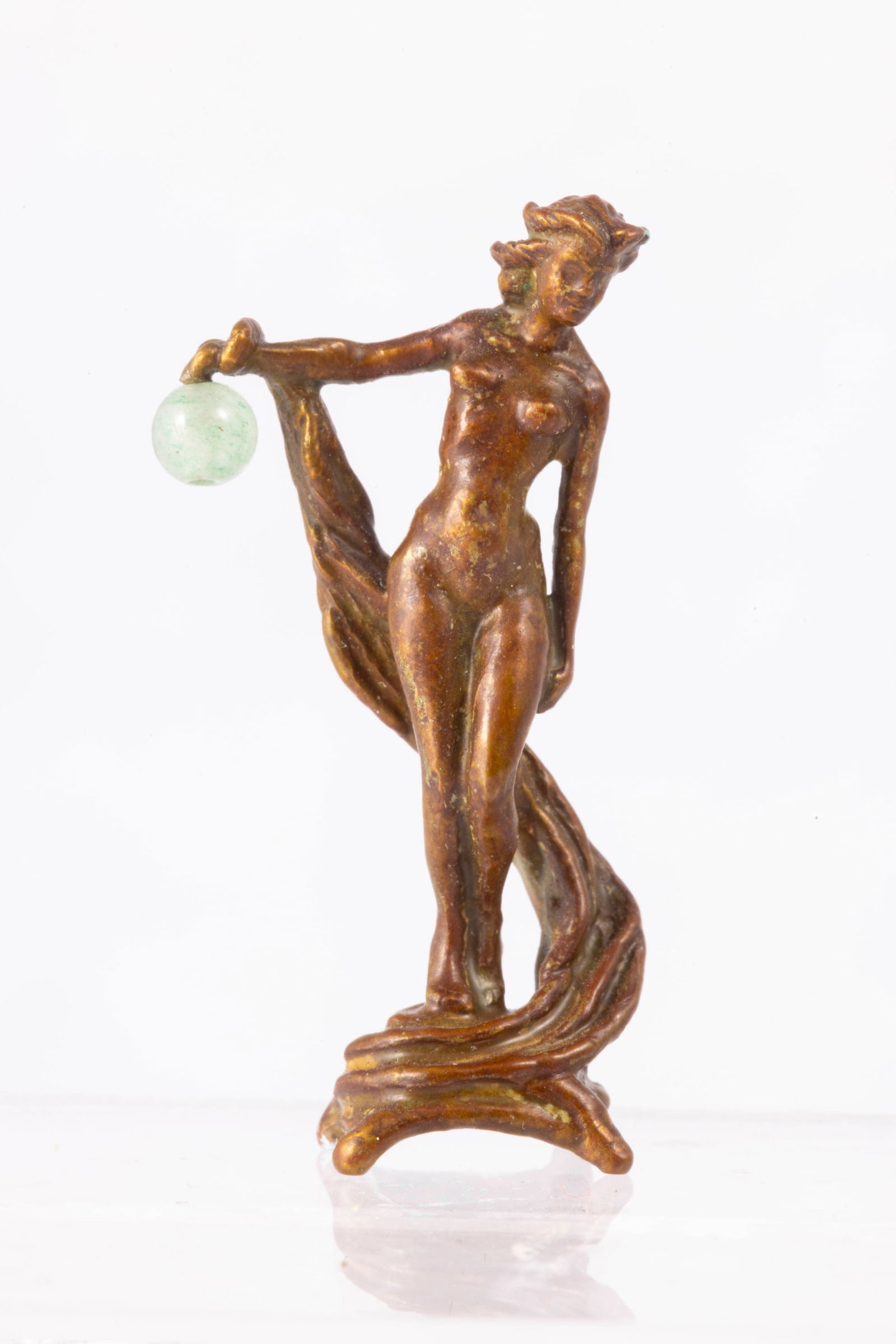 Jim Pounder Bronze Statue of Woman with Orb (1 of 4)