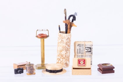 Men's Assortment of Canes with Brooke Tucker Ashtray & Smoking Set & Men's Items