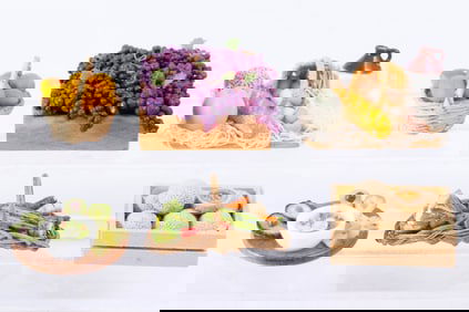 Handmade Assortment of Baskets of Fruit