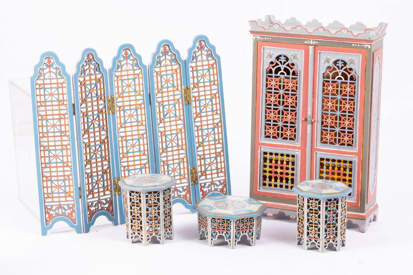 Hand Sculpted Older Woman Doll in Striped Dress (1 of 10)