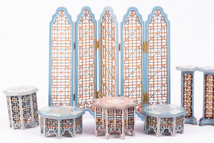 Moroccan Themed Assortment of Furniture - 5 Piece