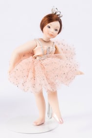 Porcelain Little Girl Ballerina Doll