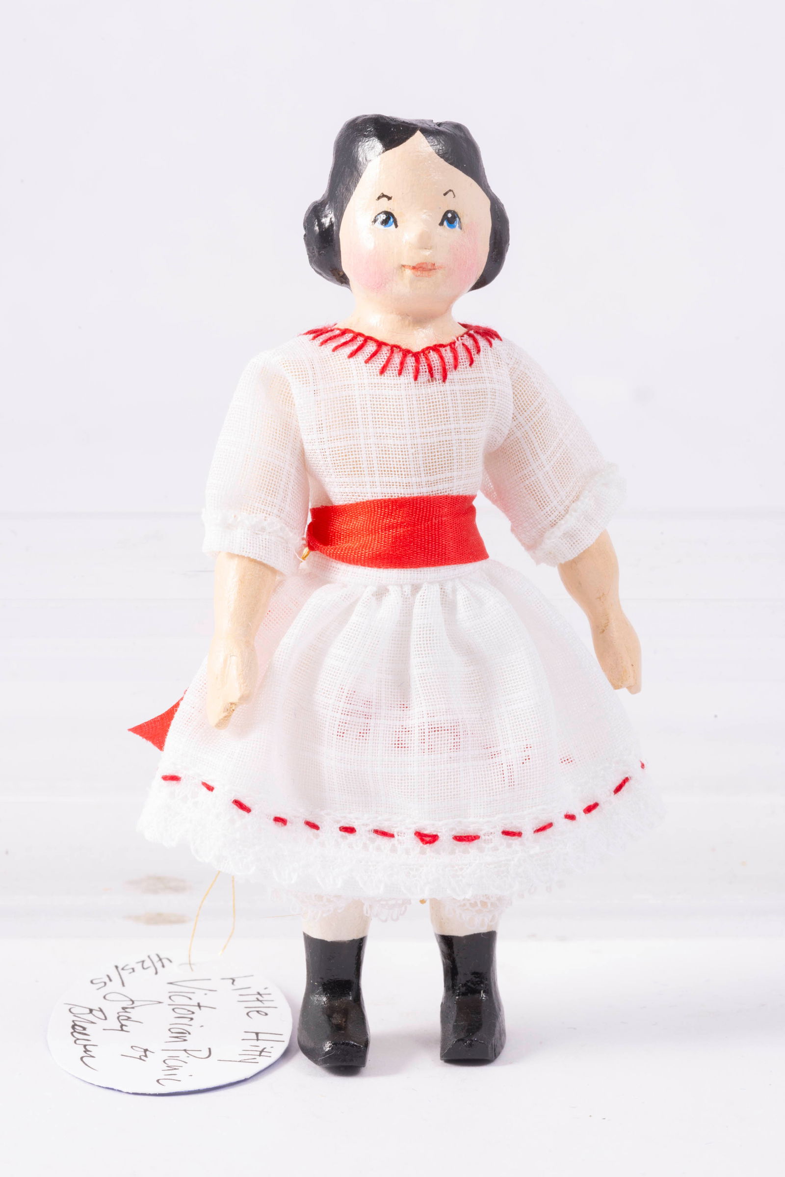 Little Hitty Victorian Picnic Doll by Judy Brown: Little Hitty Victorian Picnic Doll by Judy Brown