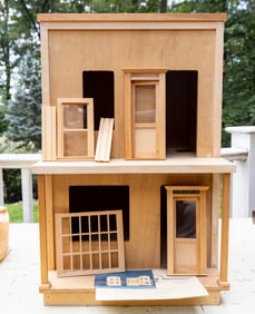 Hofco 2 Story Front Opening Dollhouse / Store -  Vintage Unfinished