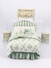 Artisan Bedroom with Bespaq Painted Funiture & Bed Dressed by Lorraine Scuderi