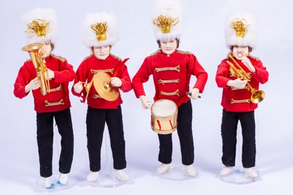 4 Pc Marching Band Dolls by Twin Minis