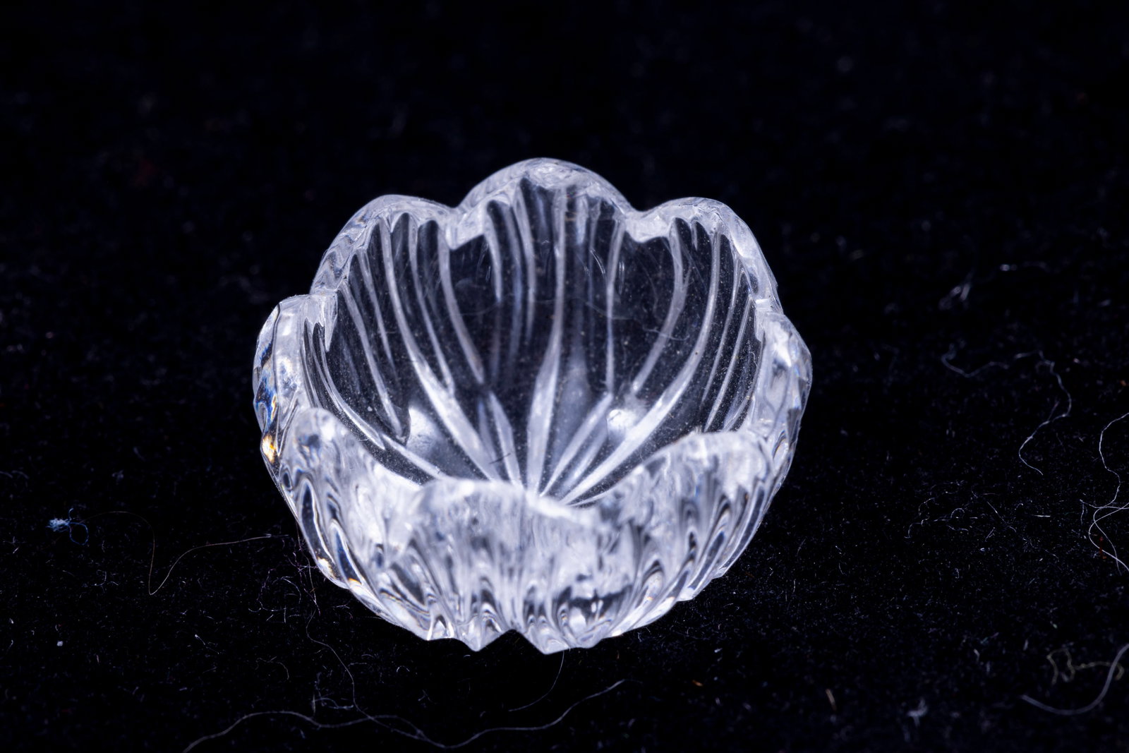 Jim Irish Wavy Cut Crystal Bowl: Jim Irish cut crystal bowl with a wavy edge. Well made.