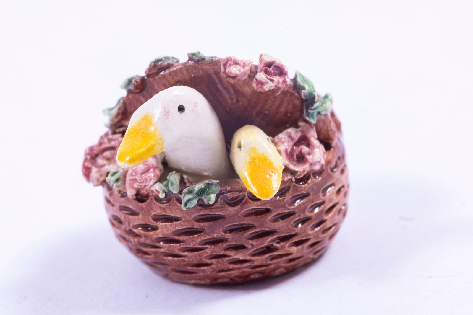 Dominique Levy Ducks in a Basket - Porcelain (1 of 4)
