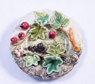 Dominique Levy Plate with Fruit & Grapes - Decorative