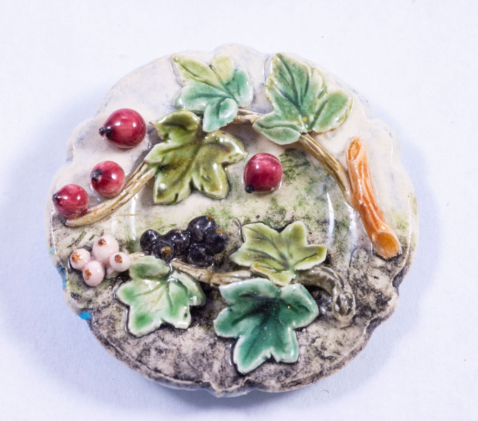 Dominique Levy Plate with Fruit & Grapes - Decorative (1 of 2)