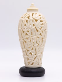 Vince Stapleton Large Carved Jar / Urn Decorative