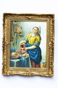Christopher Whitford - The Kitchen Maid by Johannes Vermeer in John Hodgson Frame