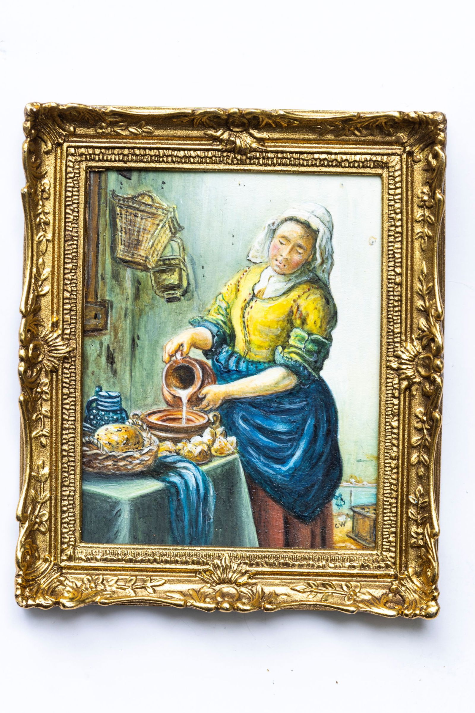 Christopher Whitford - The Kitchen Maid by Johannes Vermeer in John Hodgson Frame (1 of 2)