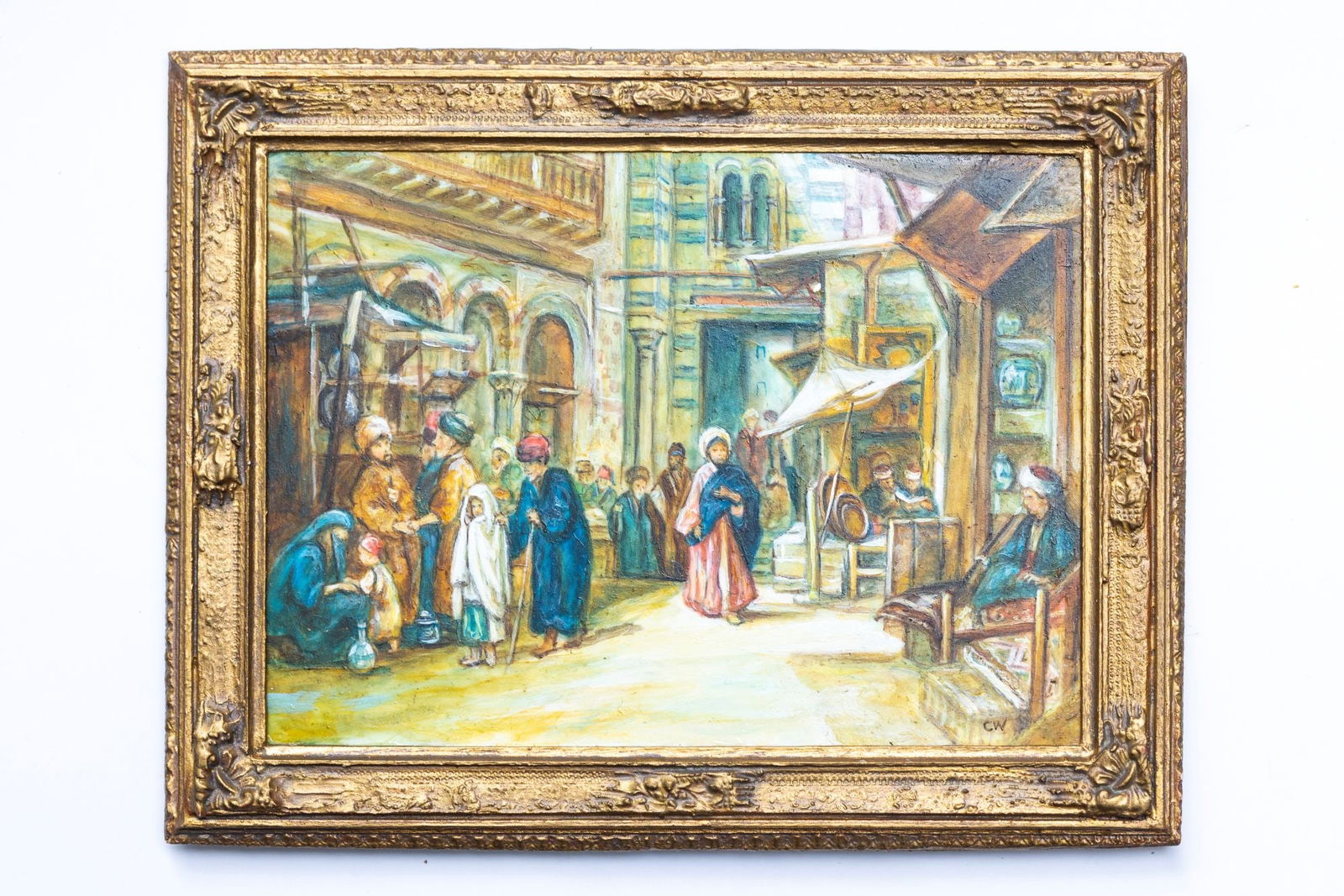 Christopher Whitford Painting of Opium Bazzar after Frederick Goodall (1 of 2)