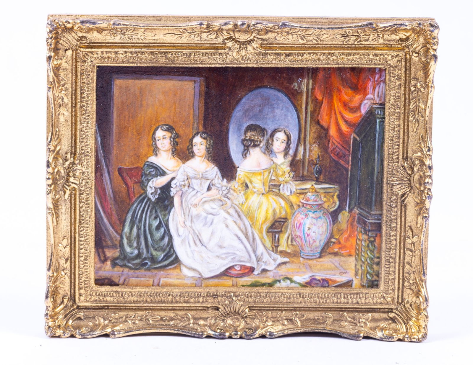 Christopher Whitford Painting of Victorian Interior School (1 of 2)