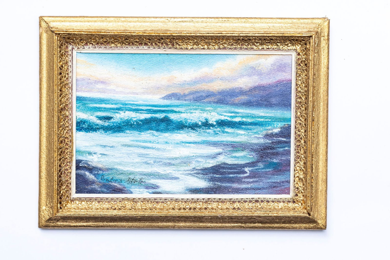 Barbara Stanton Painting of Dramatic Seascape (1 of 2)