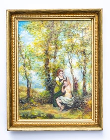 Josephine Meyer Painting - "La Toilette" a la Corot