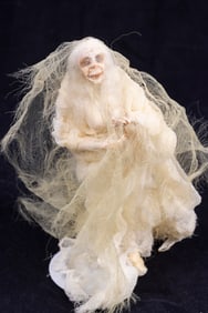 Hand Sculpted Ghost Lady Doll