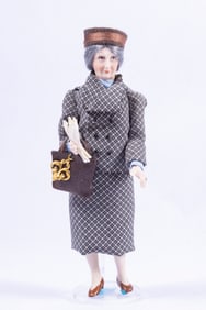 Dressed Up Lady Doll With Gloves In Hand