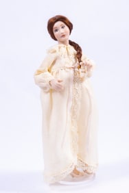 Pregnant Lady Doll with Pretty Braided Hair