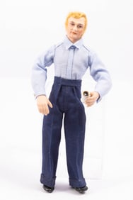 Modern Gentleman Doll with Coffee