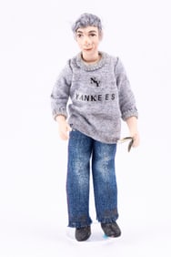Man Doll, Sculpted Wearing a Yankees Sweater