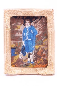 Framed Needlepoint of Gainsborough Boy Blue
