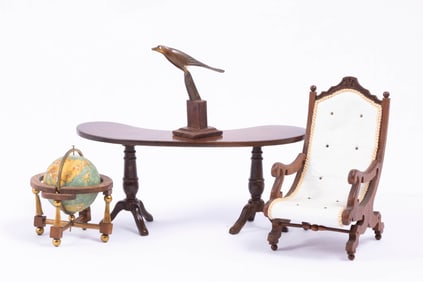 Handmade Franklyn Morley Library Furniture with Globe