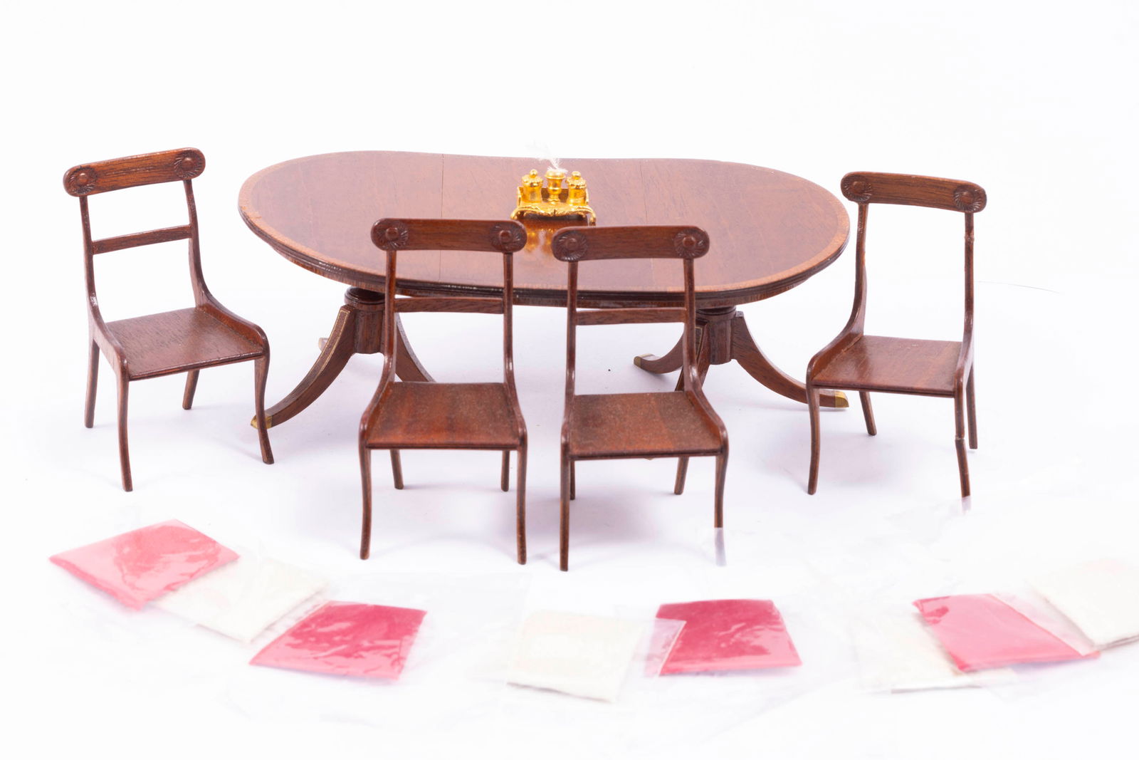 John Hodgson Oval Table with 4 Chairs (1 Leg Injured) (1 of 8)