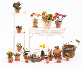 Large Assortment of Handmade Vtg Flowers