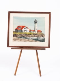 Portland Head Light Painting by Bert Oldham of Oldham Studio