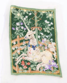 Needlepoint Unicorn Tapestry