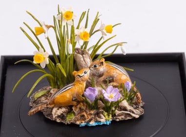 Mary McGrath Chipmunks with Daffodils