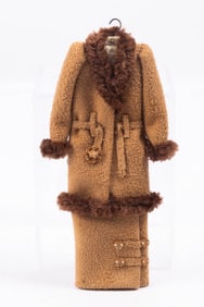 Lady's Brown Coat with Fur By Joyce Bernard