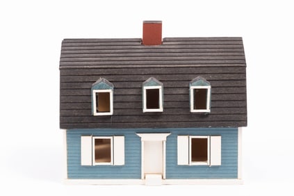 1:144 Scale Blue Cape Ann Dollhouse by Gudgel